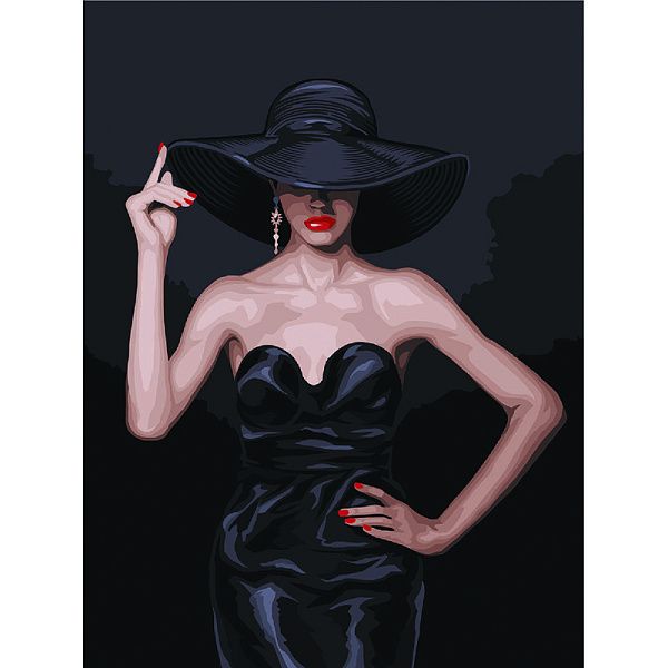 Картина по номерам на холсте ТРИ СОВЫ "Высокая мода", 30*40, с акриловыми красками и кистями