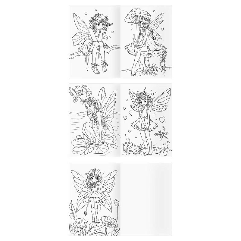 Раскраска А4,  8 стр., ТРИ СОВЫ "Сказочная раскраска"