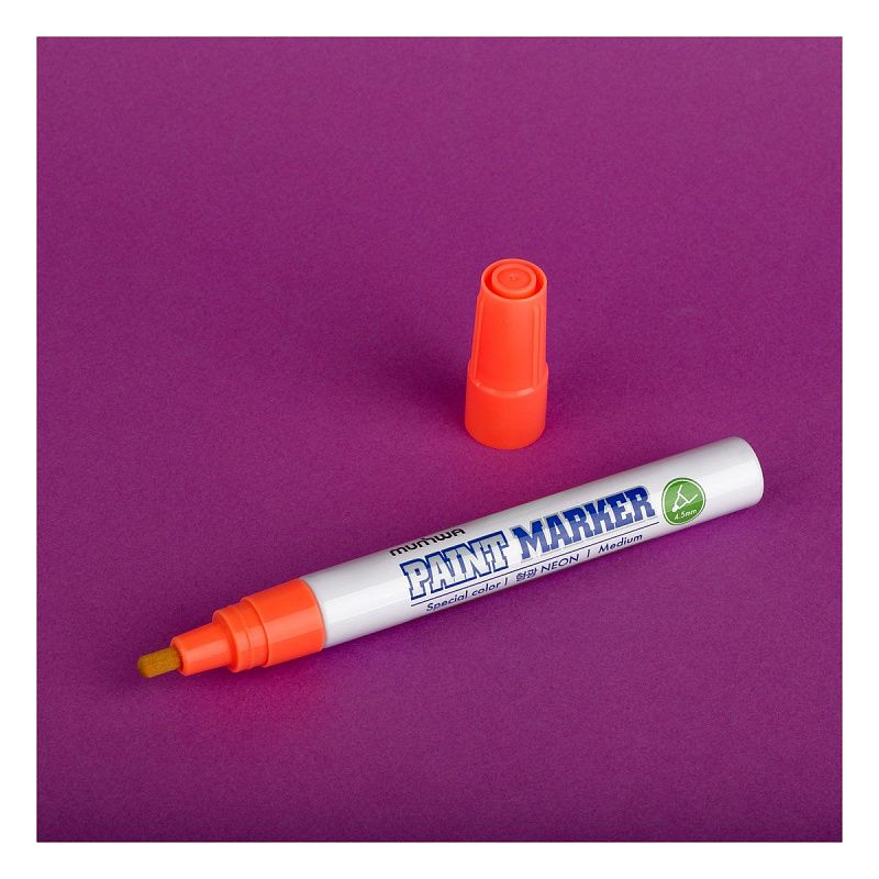Маркер-краска Munhwa "Neon" оранжевая, 4мм, нитро-основа 