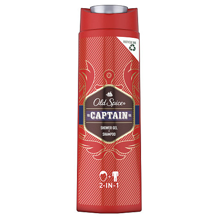 Гель для душа + шампунь Old Spice "2в1. Captain", 400мл (ПОД ЗАКАЗ) 