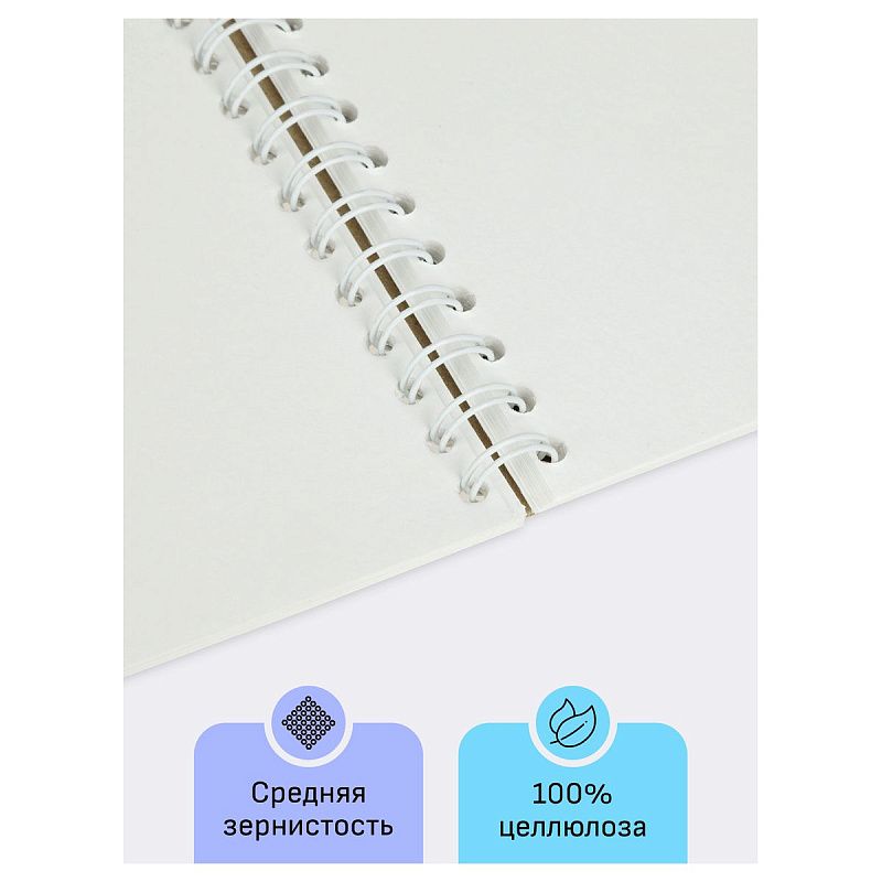 Альбом для акварели 24л., А5, на спирали Гамма "Студия", 200г/м2, среднее зерно