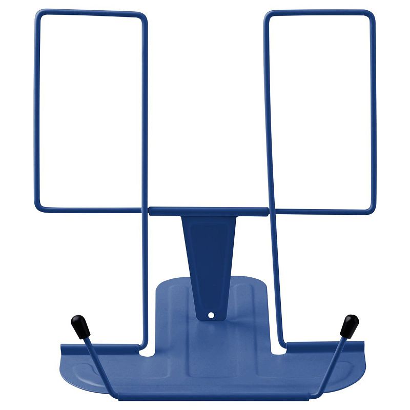 Подставка для книг СТАММ, металлическая, с упором, синяя 