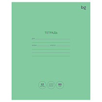 Тетрадь 12л., косая линия BG "Green colour", 80г/м2