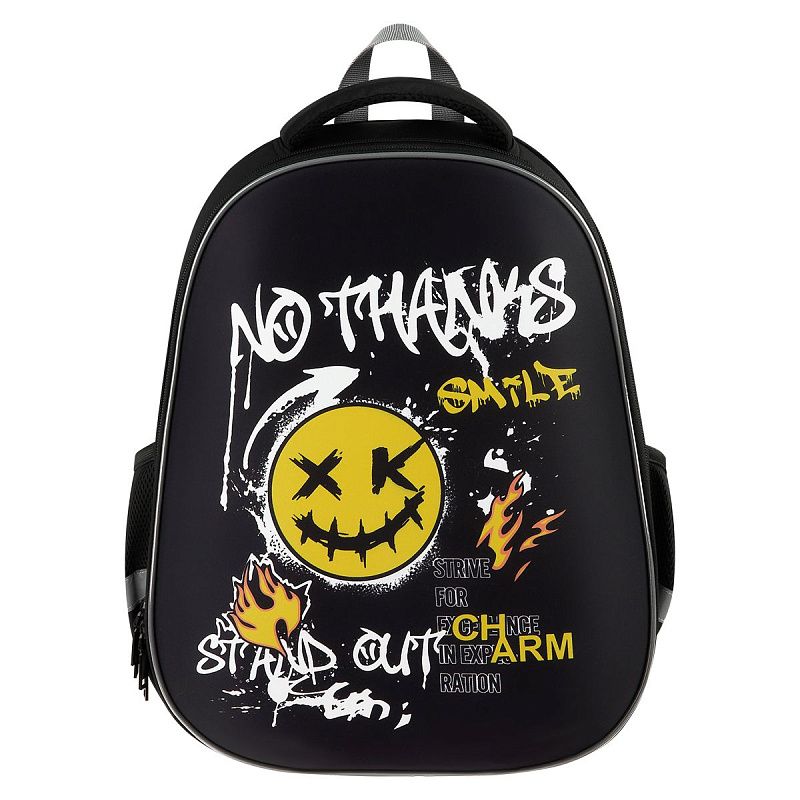 Ранец ArtSpace School Friend "No, thanks" 39*30*18см, 2 отделения, 2 кармана, анатомическая спинка 