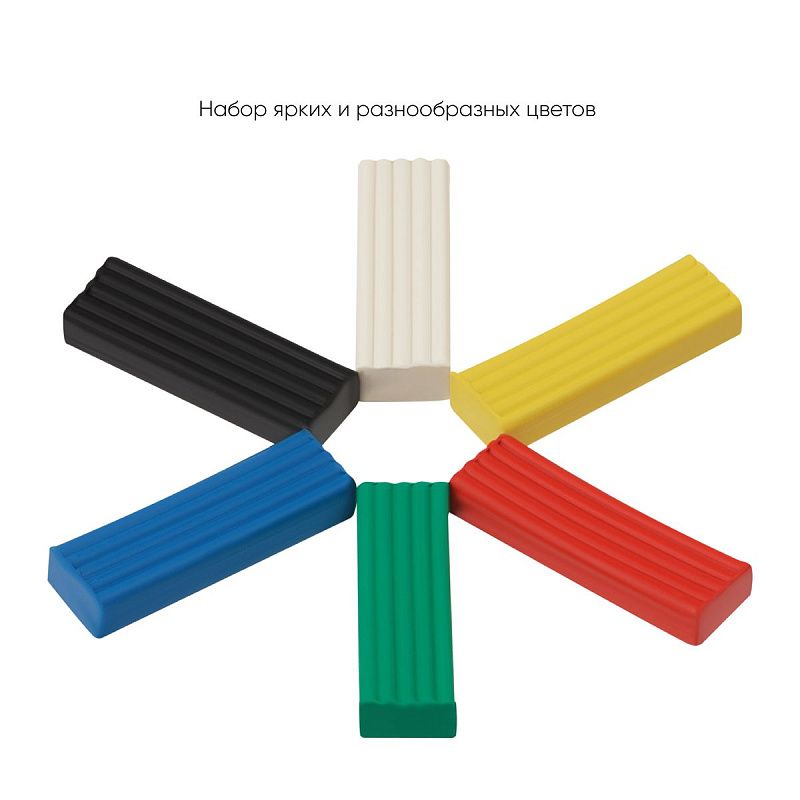 Пластилин Гамма "Мультики", 06 цветов, 120г, со стеком, картон. упаковка