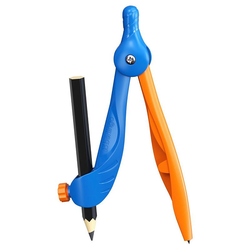 Готовальня Berlingo "Supertwist", 2 предмета, пластиковый циркуль 120мм, + карандаш, пластиковый футляр 