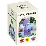 Набор для росписи из гипса ТРИ СОВЫ "Мишка со звездой", высота фигурки 8,5см, с красками и кистью, картонная коробка