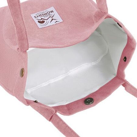 Сумка-шоппер BRAUBERG MOMENTS, вельвет, 35х30 см, розовый, 271907 