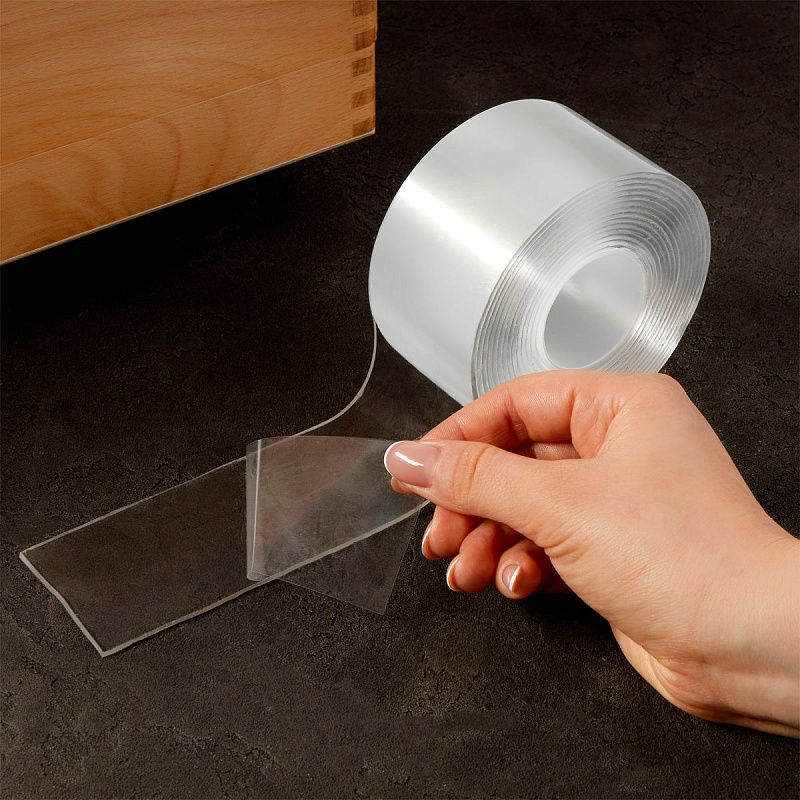 Клей-лента двусторонняя многоразовая OfficeSpace, 50мм*2мм*3м