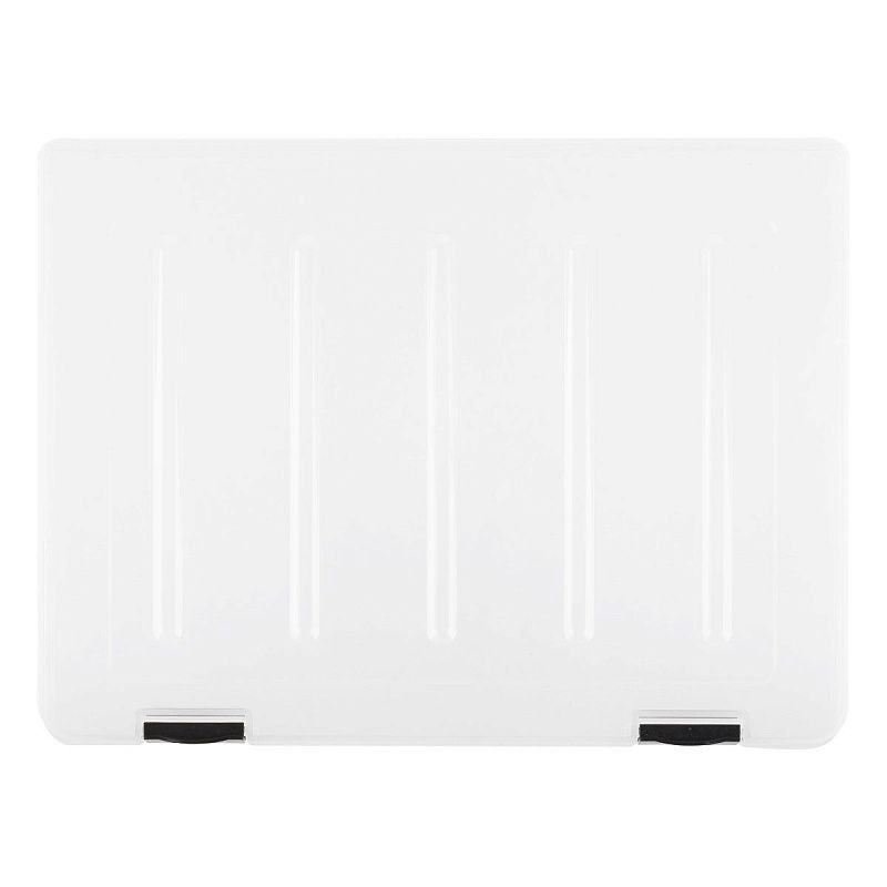 Папка для документов СТАММ А4, 230*305*23мм, пластик., прозрачная, черные защелки 