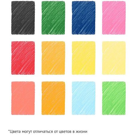 Карандаши цветные Гамма "Оранжевое солнце", 12цв. (6 классич. + 6 неон.), заточен., картон, европодвес