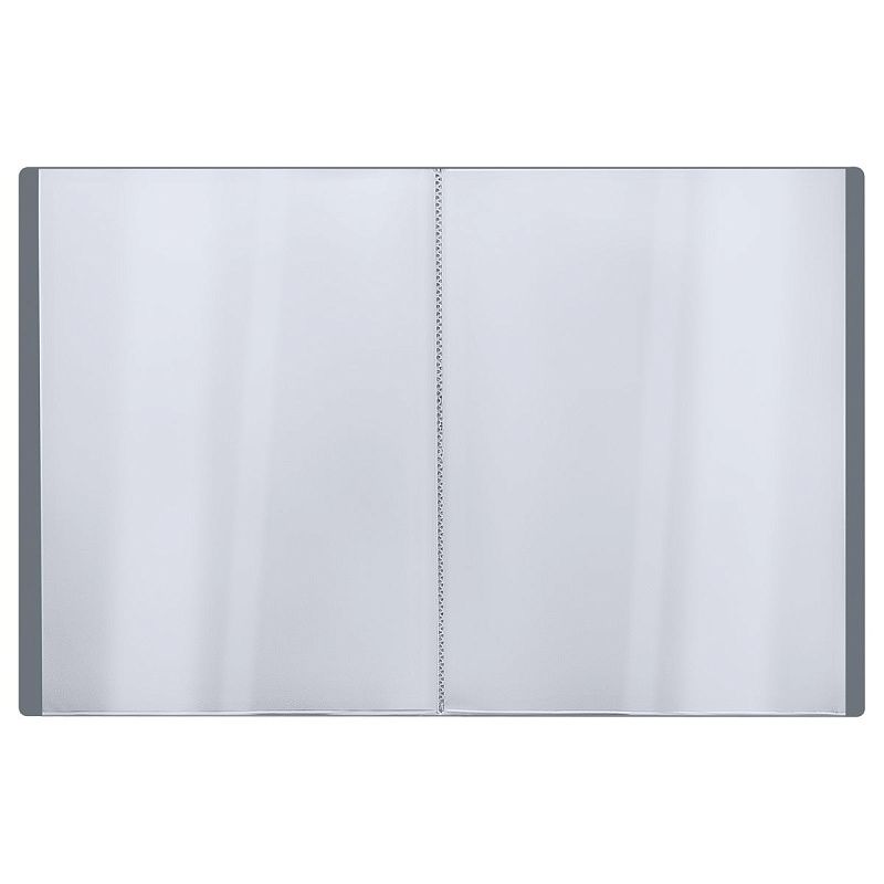 Папка с 10 вкладышами СТАММ "Стандарт" А4, 9мм, 600мкм, пластик, серая 