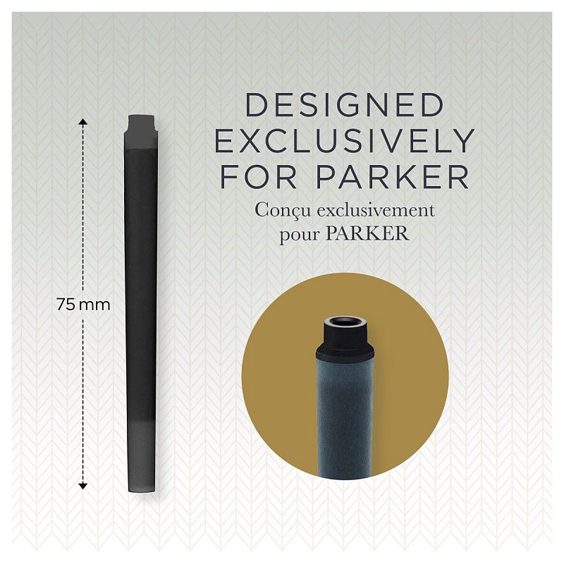 Картриджи чернильные Parker "Cartridge Quink" черные, 5шт., картонная коробка 