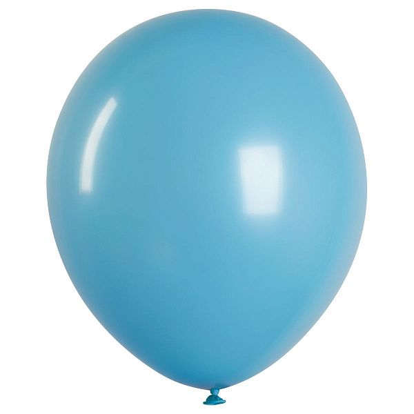 Воздушные шары,  50шт., М12/30см, MESHU, пастель, голубой