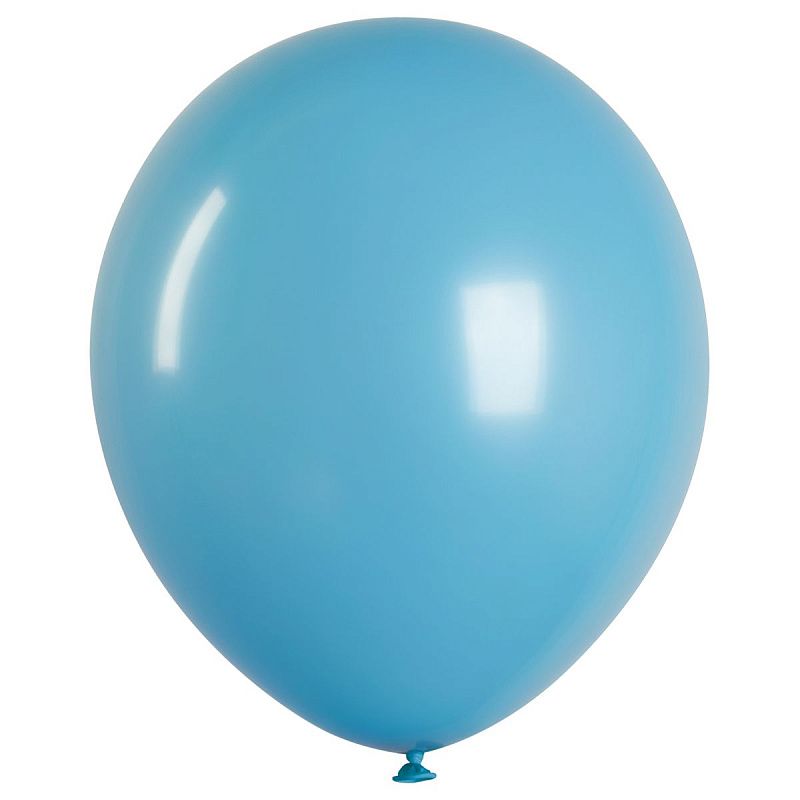 Воздушные шары,  50шт., М12/30см, MESHU, пастель, голубой