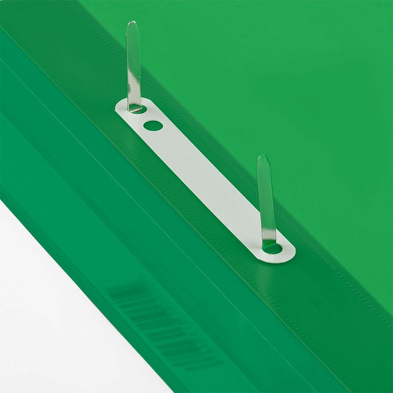 Папка-скоросшиватель пластик. СТАММ А5, 180мкм, зеленая с прозр. верхом 