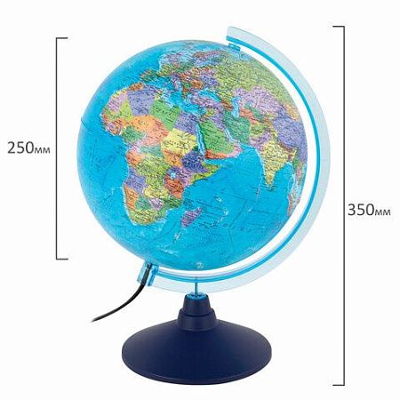 Глобус интерактивный + очки VR, политический / звездного неба GLOBEN, 25 см, подсветкой, INT12500308 