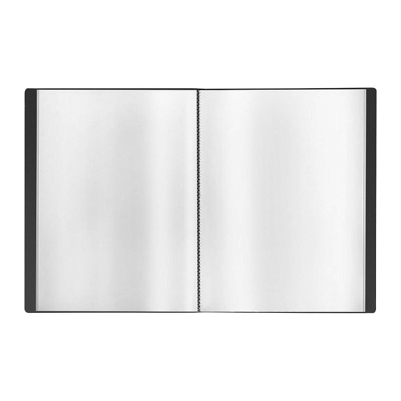 Папка с 30 вкладышами СТАММ "Стандарт" А4, 17мм, 600мкм, пластик, черная 