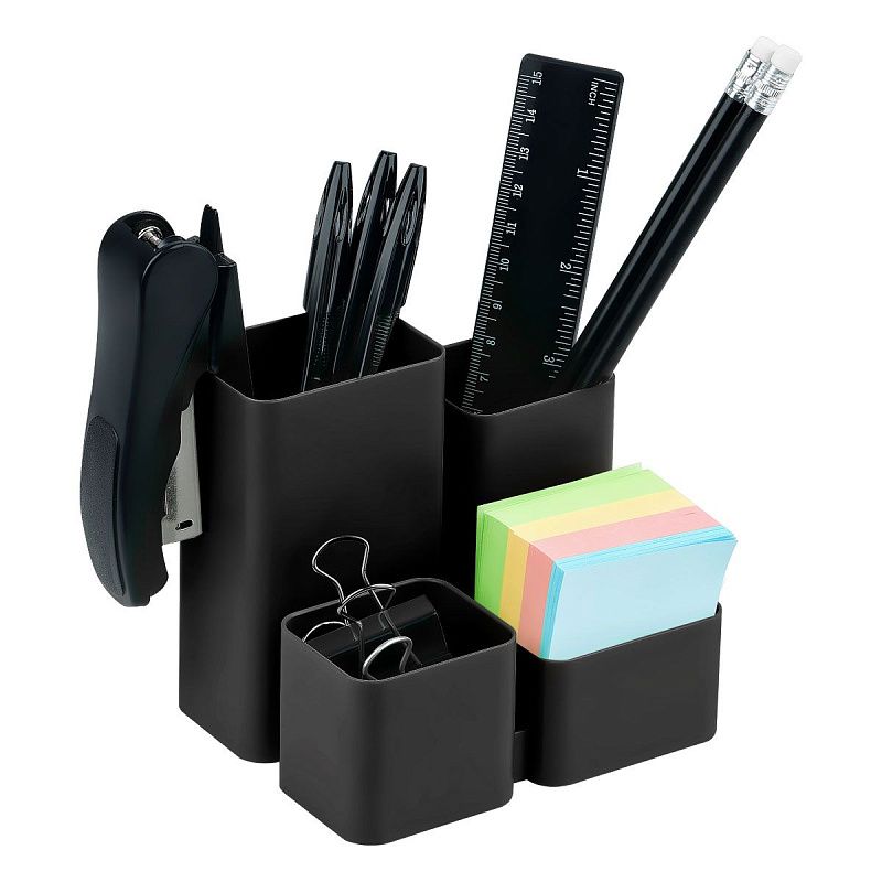 Настольная подставка СТАММ "Юниор", полистирол, черная