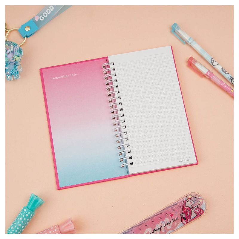 Записная книжка 95*175 мм 96л. на гребне MESHU "No bad days", матовая ламинация, твердая обложка, выборочный УФ-лак