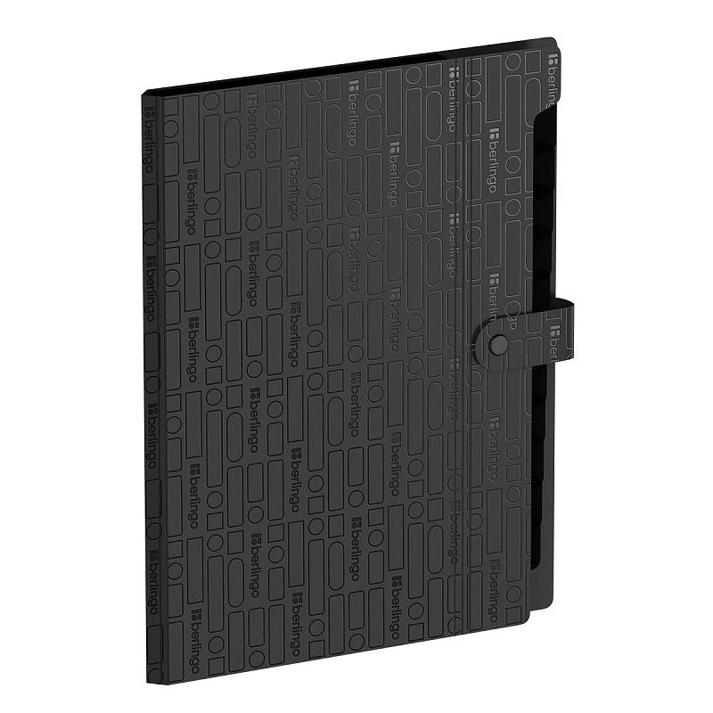 Папка 12 отделений Berlingo "Your Way", А4, 600мкм, на кнопке, черная 