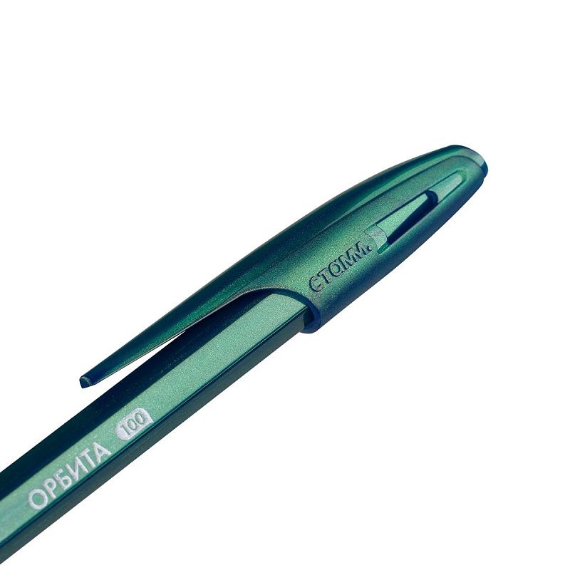 Ручка шариковая СТАММ "Орбита 100" 4шт., синие, 0,7мм, хамелеон, пакет с европодвесом 