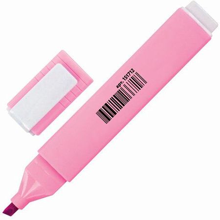 Текстовыделитель ЮНЛАНДИЯ "COLORSTAR PASTEL", ПАСТЕЛЬНЫЙ РОЗОВЫЙ, линия 1-4 мм, 151712 