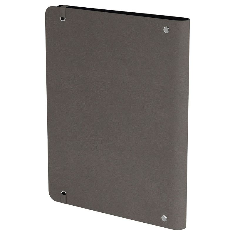 Тетрадь на кольцах А5, 120л., кожзам,  BG "Моно.Коричневый", иск. кожа, тиснение фольгой, на резинке