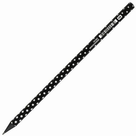 Карандаш чернографитный BRAUBERG "PREMIUM TURKEY", 1 шт., "Dots", НВ, ассорти, дисплей, 181563 
