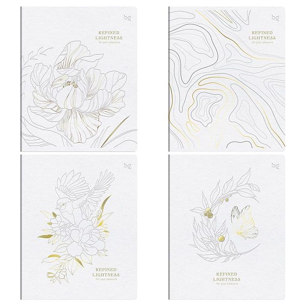 Тетрадь 48л., А5, клетка BG "Sophistication", матовая ламинация, фольга