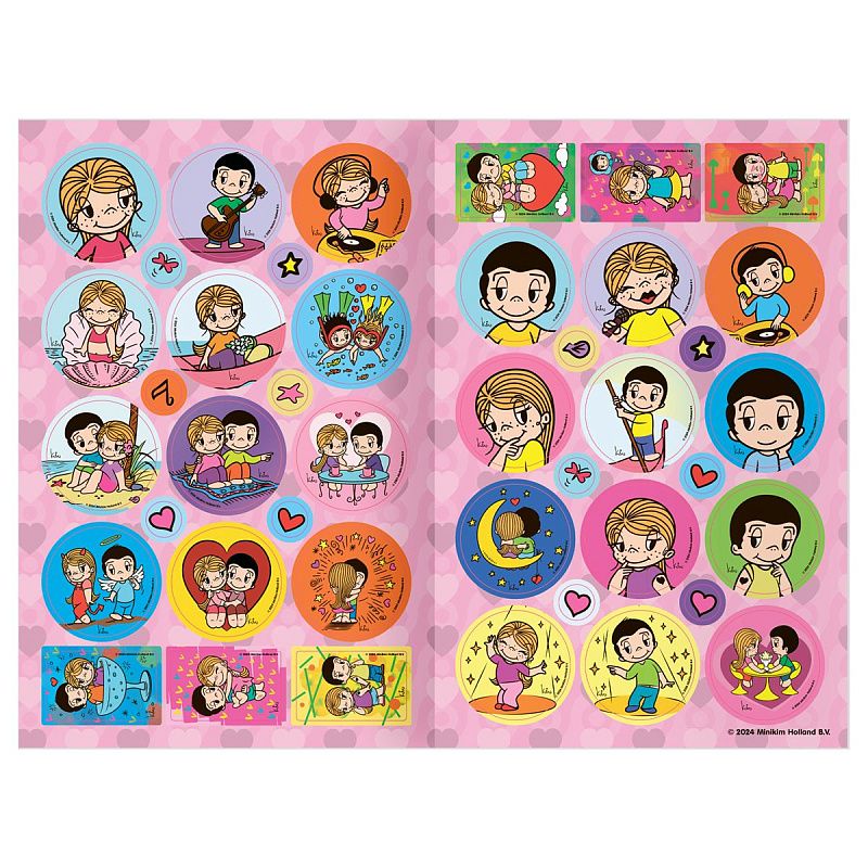 Раскраска, А4 ТРИ СОВЫ "Love is...", 8стр., с наклейками