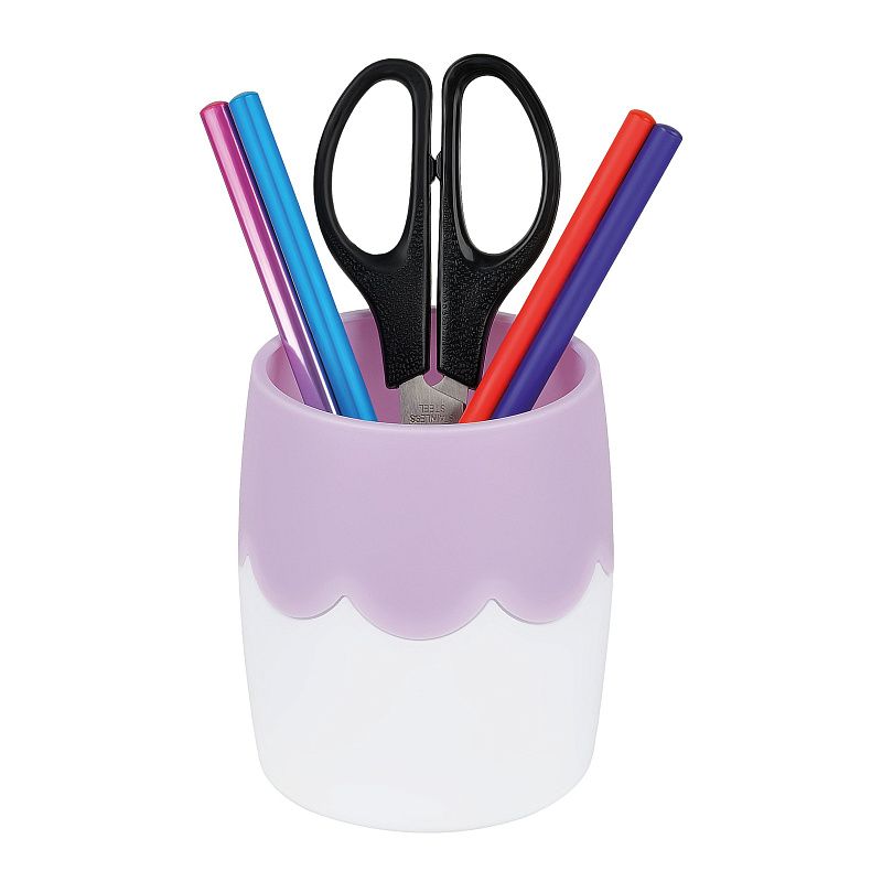 Подставка-стакан СТАММ, двухцветная, пастельные цвета, ассорти