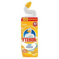 Средство для уборки туалета 900 мл ТУАЛЕТНЫЙ УТЕНОК "Цитрусовый", 696895 