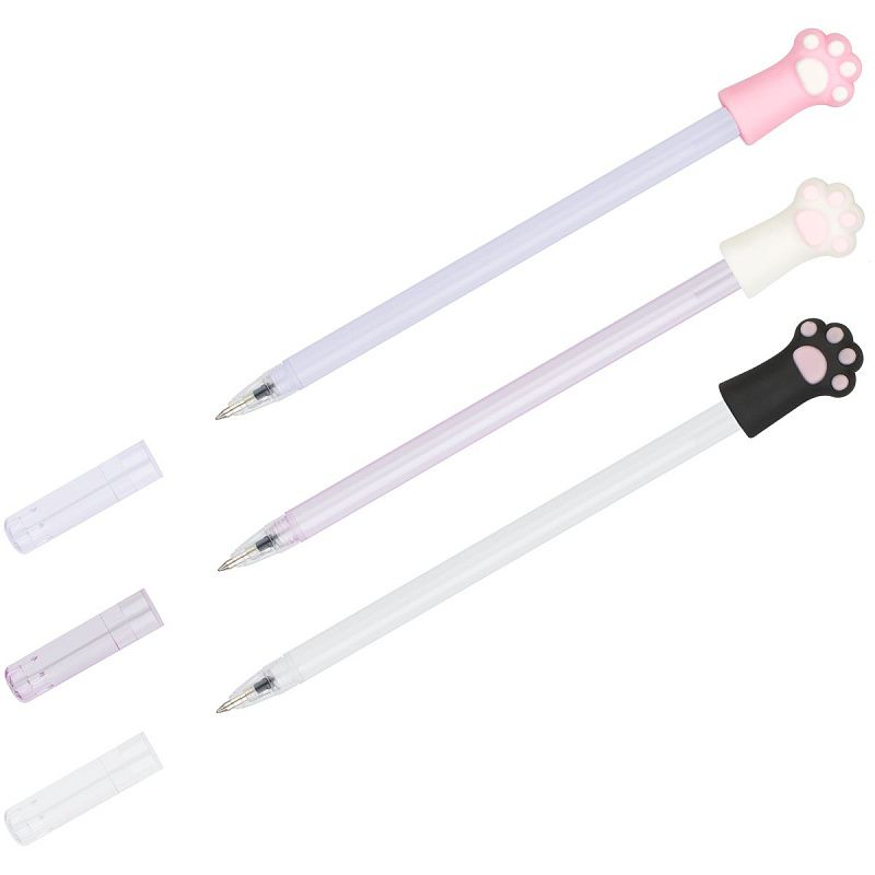 Ручка шариковая MESHU "Paws" синяя, 0,7мм, корпус ассорти 