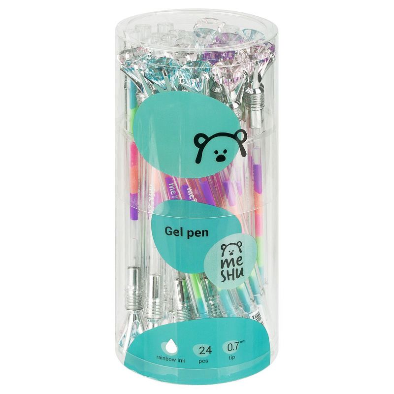 Ручка гелевая MESHU "Diamonds" , радужная, 0,7мм 