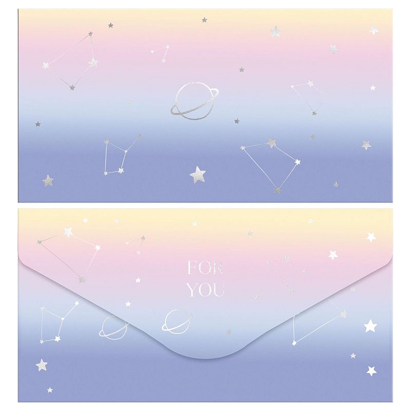 Конверт для денег MESHU "Вселенная" 85*164мм, матовая ламинация, фольга