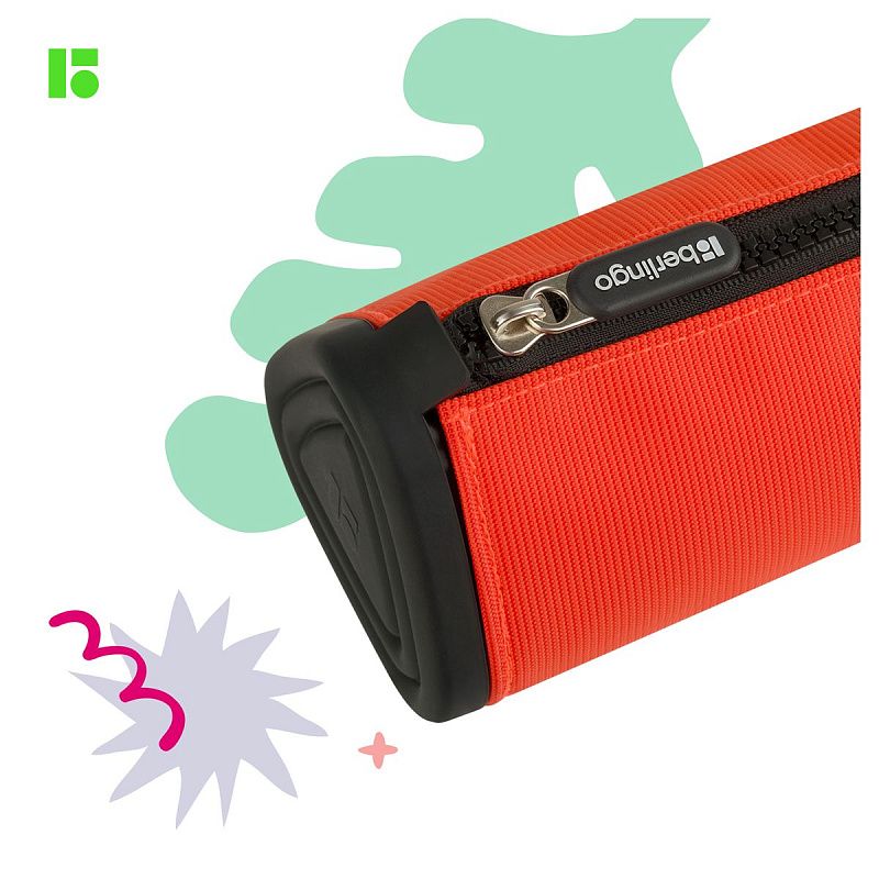 Пенал мягкий 1 отделение, 220*70*70 Berlingo "Black and orange", полиэстер 