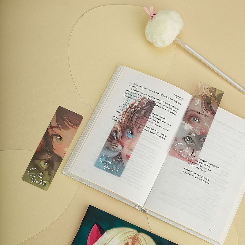 Закладки  для книг, 3шт., 135*45мм,  MESHU "Сute girl" 