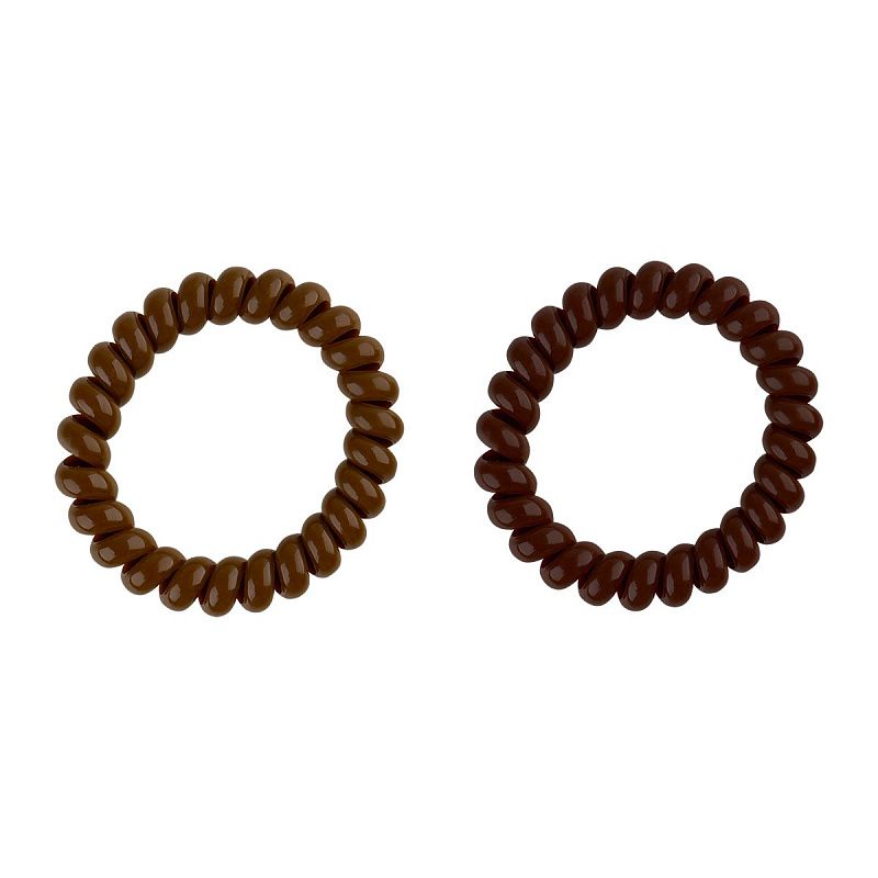 Резинки для волос MESHU, пружинки, коричневые ассорти, 4шт., диаметр 4,5см, европодвес