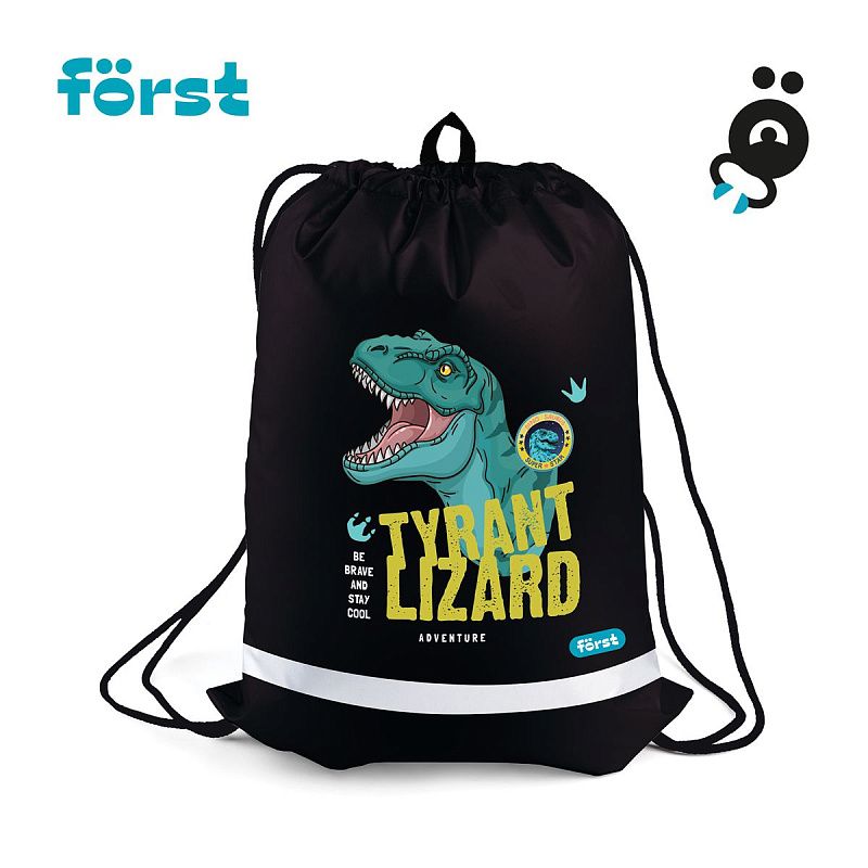 Мешок для обуви 1 отделение Först "Cool adventure", 360*460мм, вентиляционная сеточка, светоотражающая полоса 