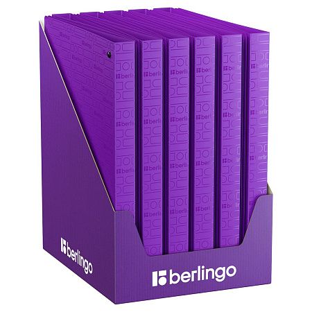 Папка на 4 кольцах Berlingo "Your Way", А4, 24мм, 600мкм, фиолетовая, D-кольца, с внутр. карманом 
