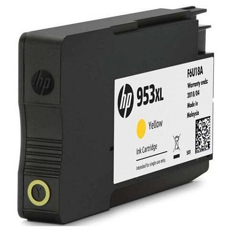 Картридж струйный HP (F6U18AE) Officejet Pro 8710/8210 №953XL, желтый, увеличенный ресурс 1600 стр., оригинальный 