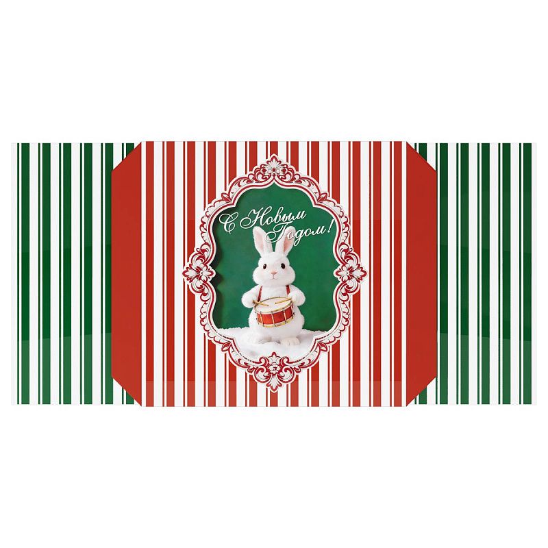 Коробка складная подарочная MESHU "Праздничные игрушки", (28*28*28см), выб лак