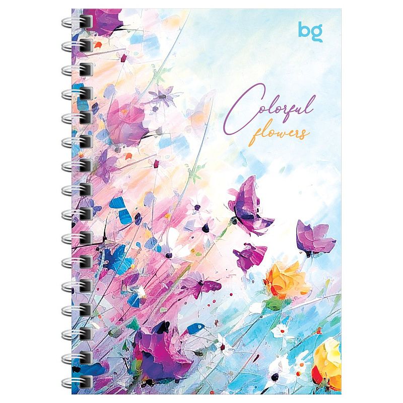 Записная книжка А6 120л. на гребне BG "Цветочный стиль"