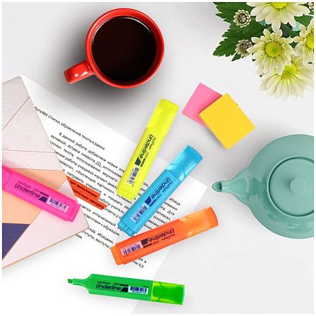 Текстовыделитель MunHwa "UnderLine" оранжевый, 1-5мм 