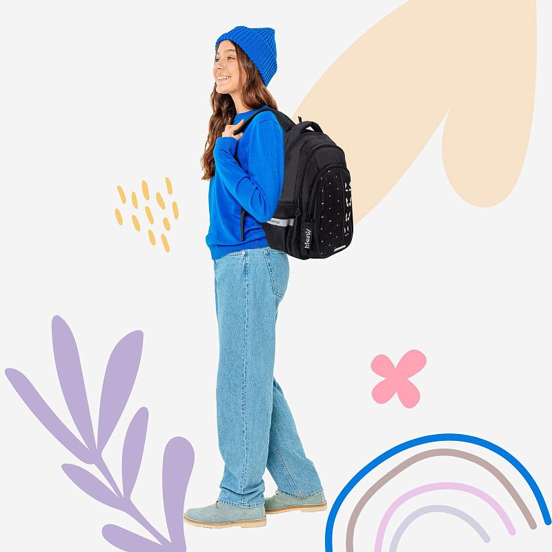 Рюкзак Berlingo Comfort "Cats" 38*27*18см, 3 отделения, 2 кармана, эргономичная спинка 