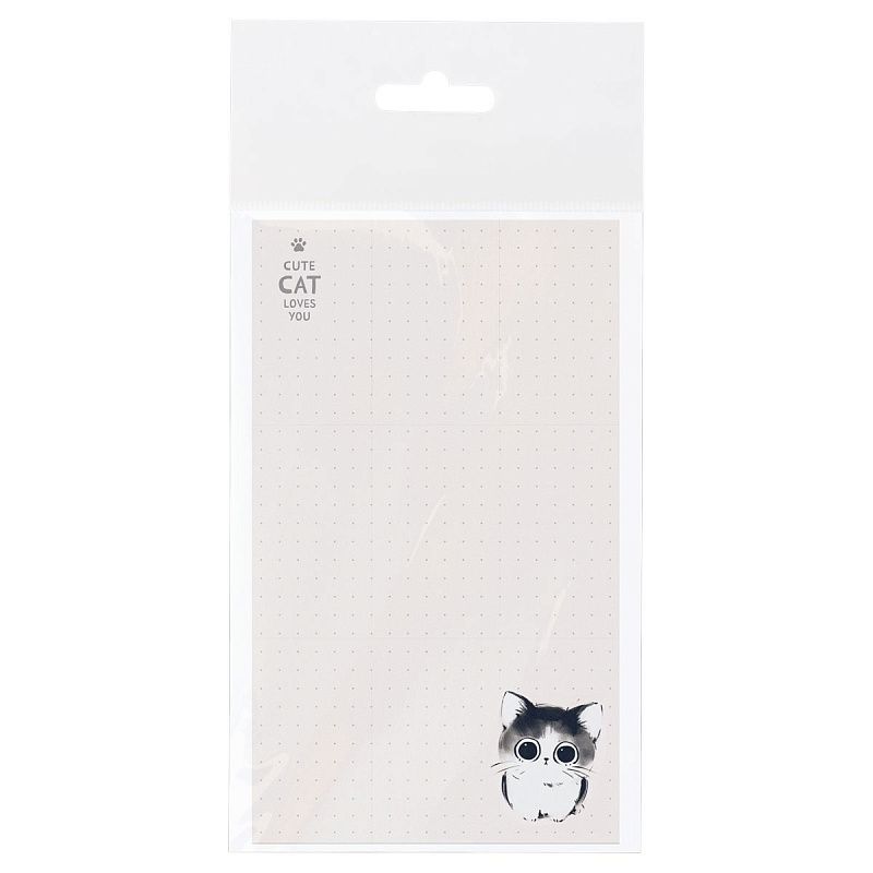 Блок для записей MESHU "Cute cats", 10*17см, 50л., на склейке