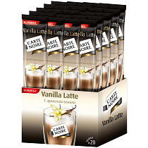Кофе растворимый Carte Noire "Ванилла Латте", 20 пакетиков по 16г.