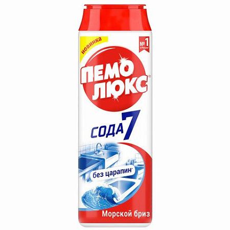 Чистящее средство 480 г, ПЕМОЛЮКС Сода-5 "Морской бриз", порошок 