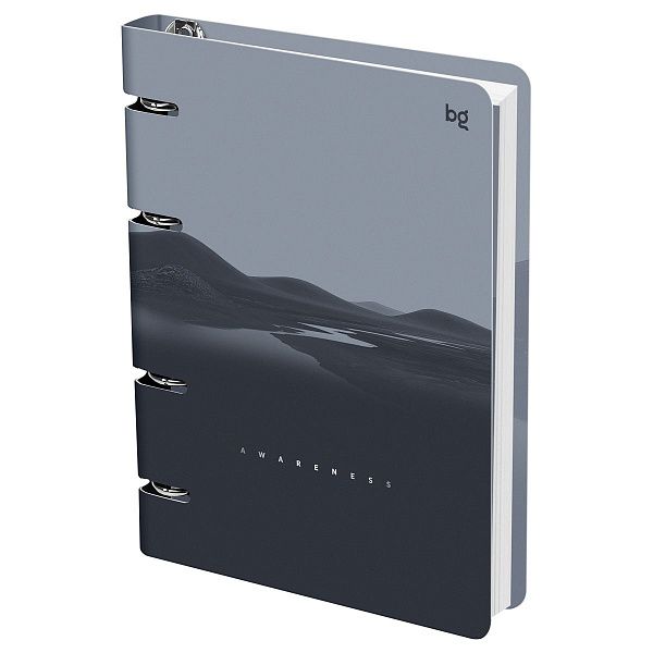 Тетрадь на кольцах А5, 120л., BG "Прикосновение тумана", картон, софт-тач ламинация, тиснение фольгой